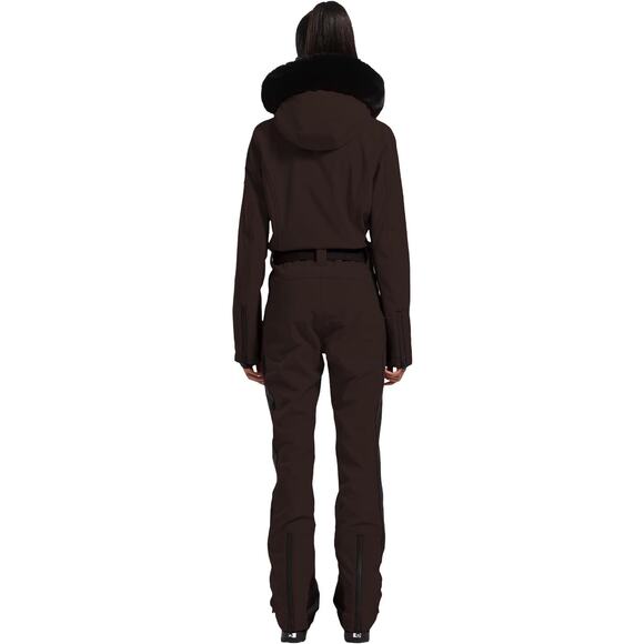New Gsou Snowsuit Women's Size L Brown Black Waterproof Ski Snowboarding Hood - Picture 4 of 12